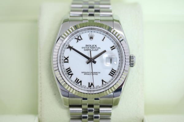 ROLEX デイトジャスト ref.116234 ローマ 白文字盤 M番 腕時計 メンズ 